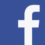 A blue facebook logo with white letters on it.